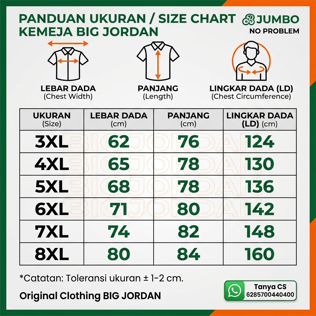 Kemeja Pria Big Size Polos Biru Muda Lengan Pendek Ukuran Jumbo 3XL-8XL - BigJordan 5