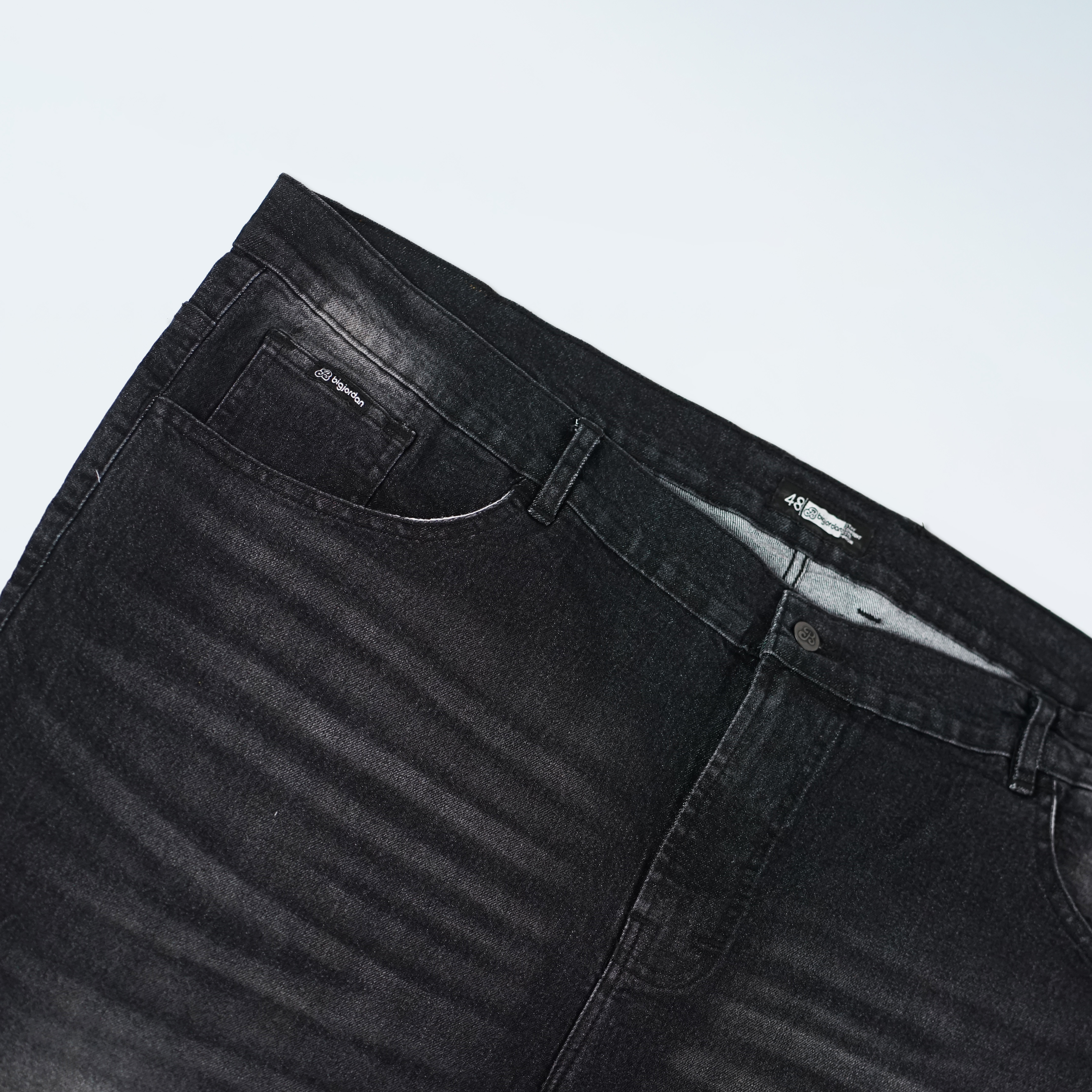 HOGAN Celana Jeans Pria Big Size Washed Black Denim Slimfit Stretch | bigjordan 6