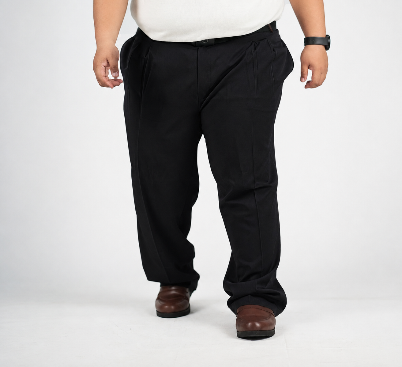 CELANA BAHAN FORMAL HITAM 2