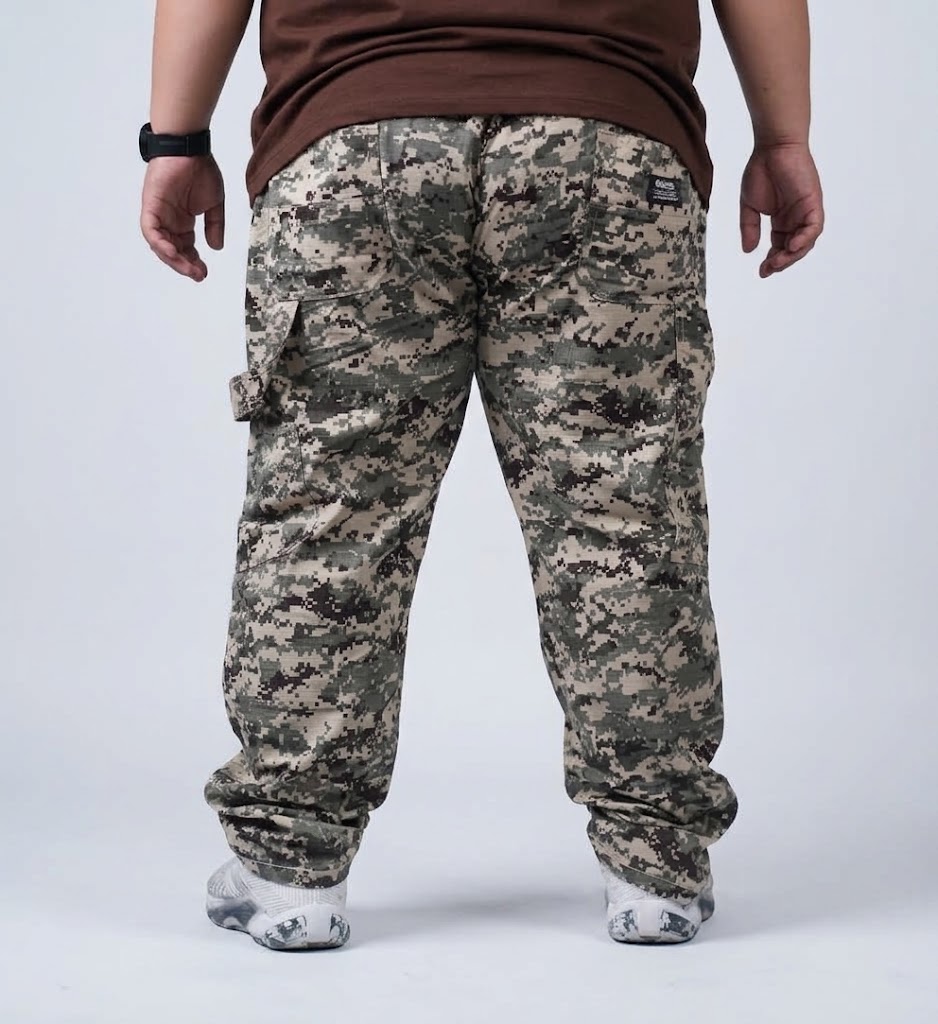 ROMANO Celana Carpenter Camo Double Knee 3