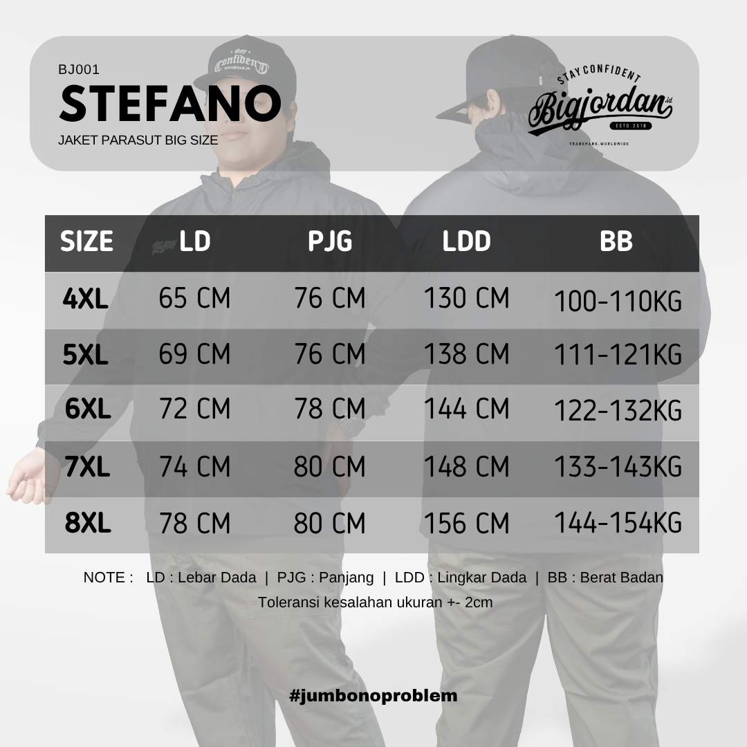 STEFANO - JAKET PARASUT BIG SIZE 7
