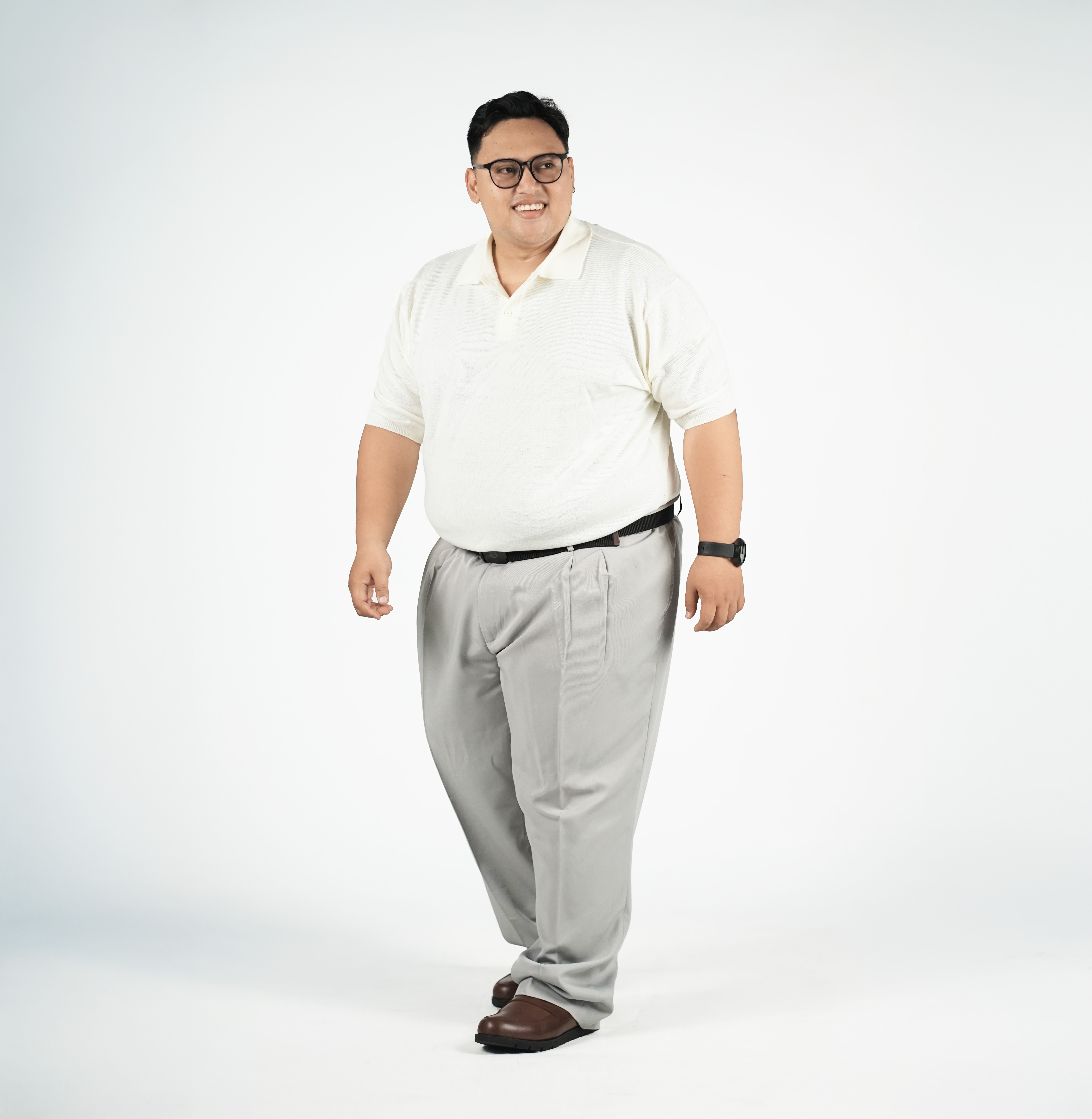 TIAMOVIC - Celana Bahan Formal Big Size Pria Abu Muda - BigJordan 3