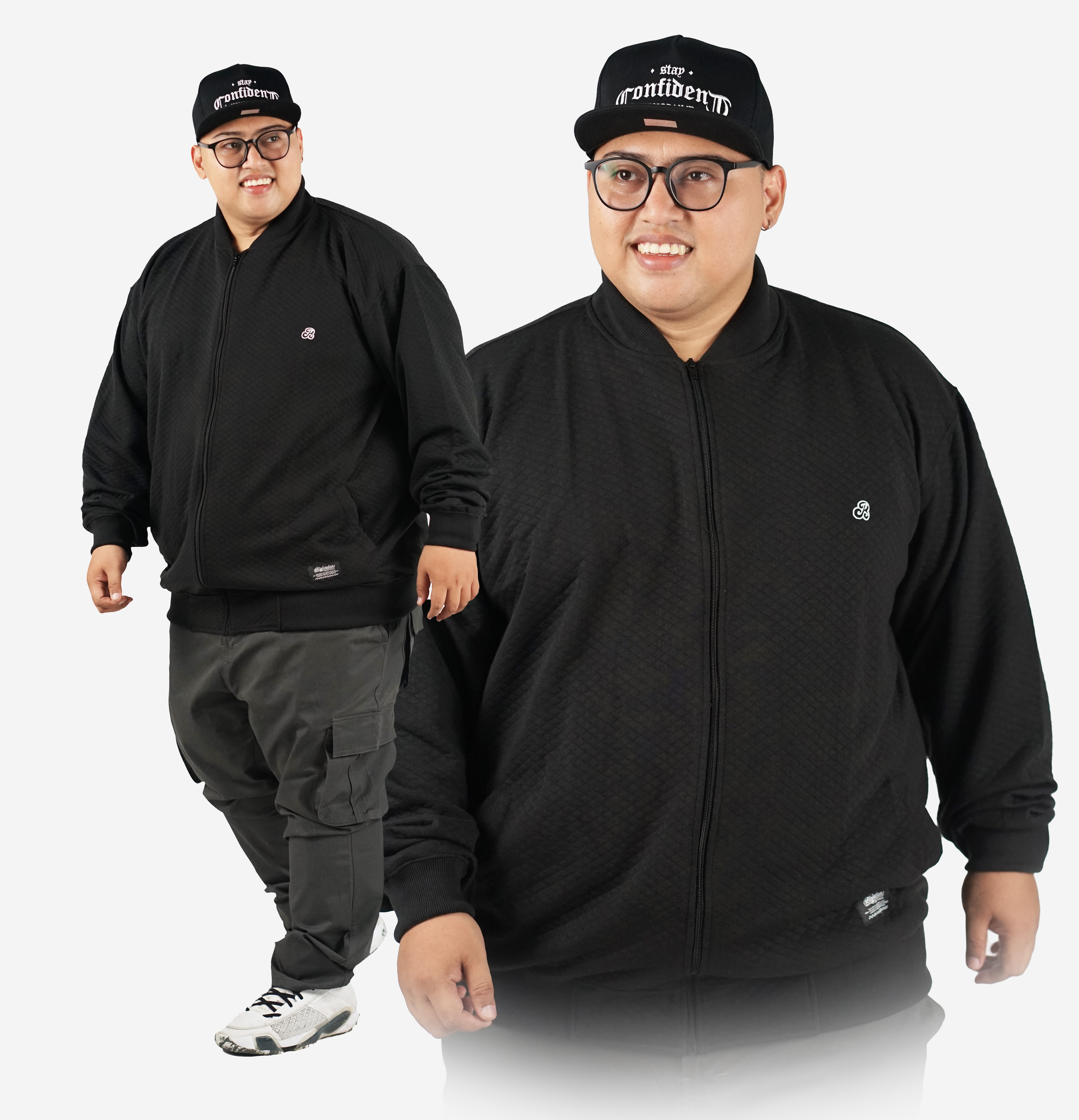 DIAMANTE JAKET BOMBER HITAM 4