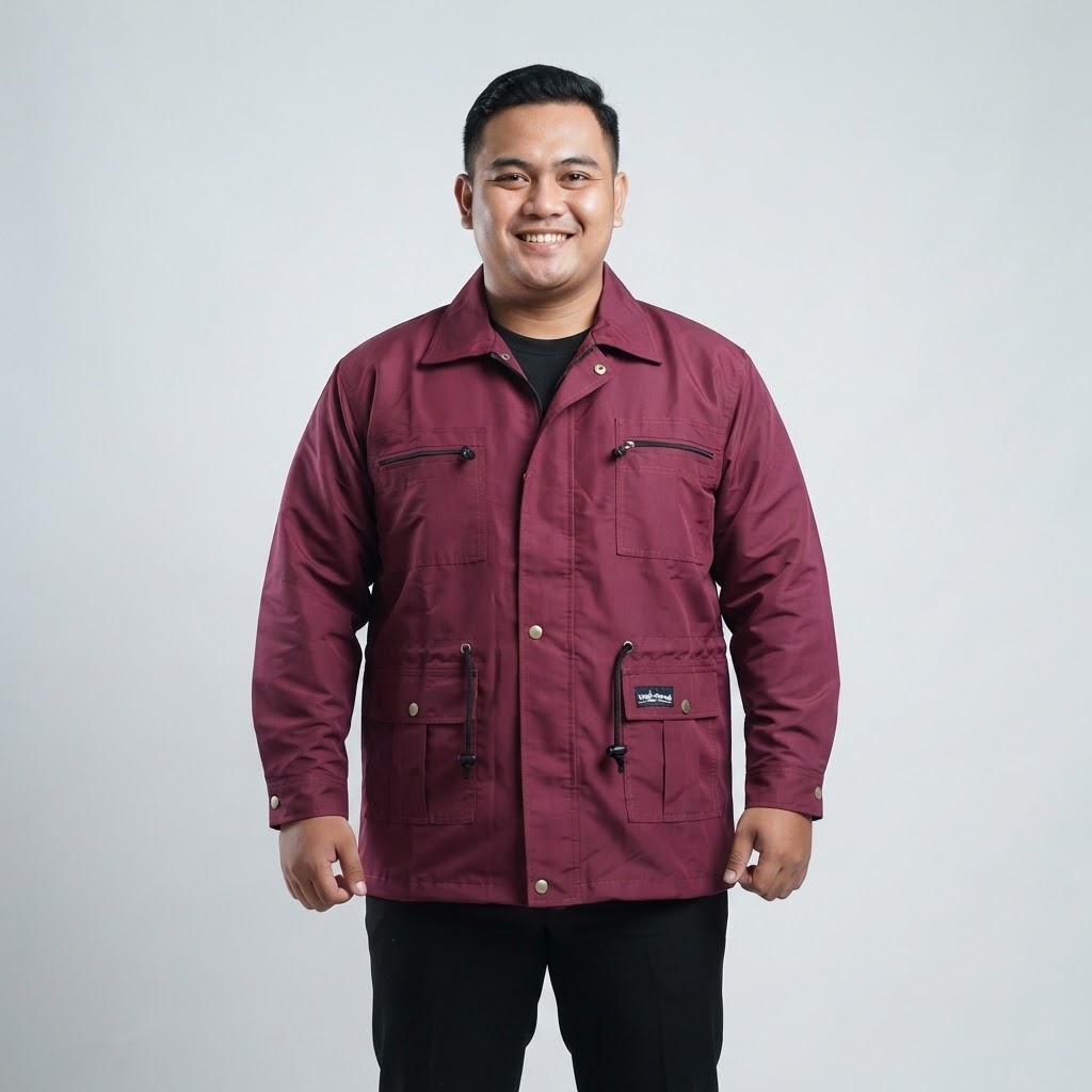 JAKET PARKA MAROON 3XL 4XL