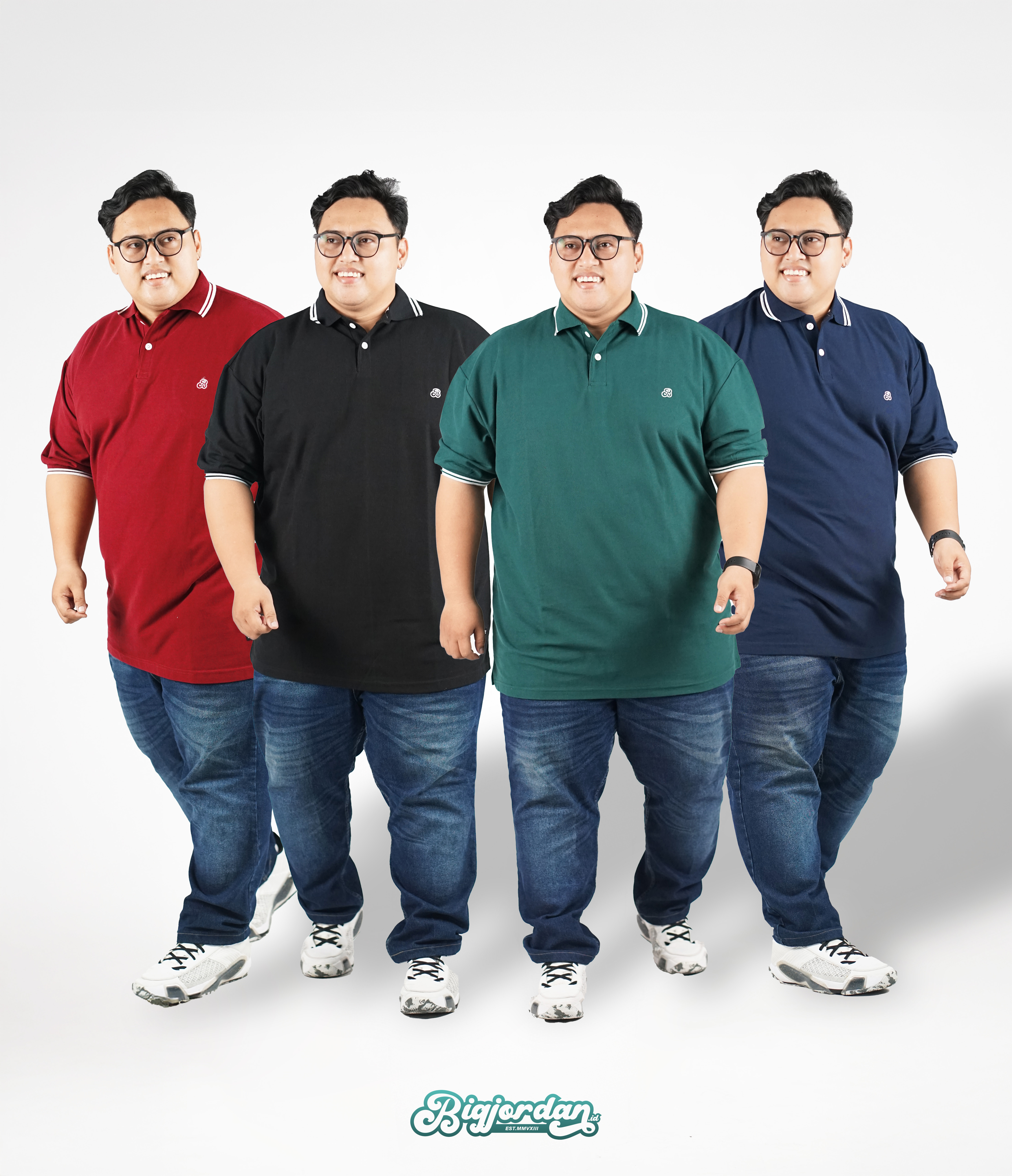 BLACKLIST - POLO SHIRT HITAM LIST PUTIH 5