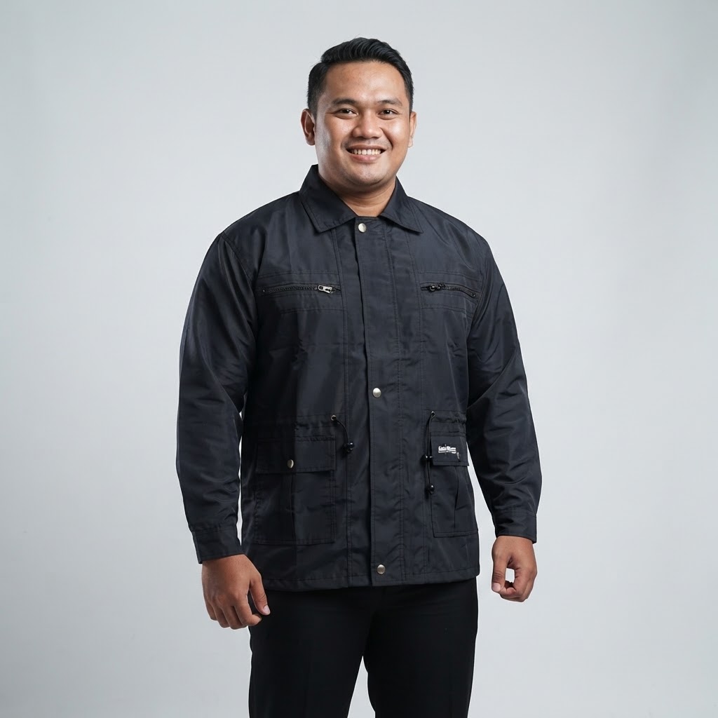 JAKET PARKA HITAM 3XL 4XL
