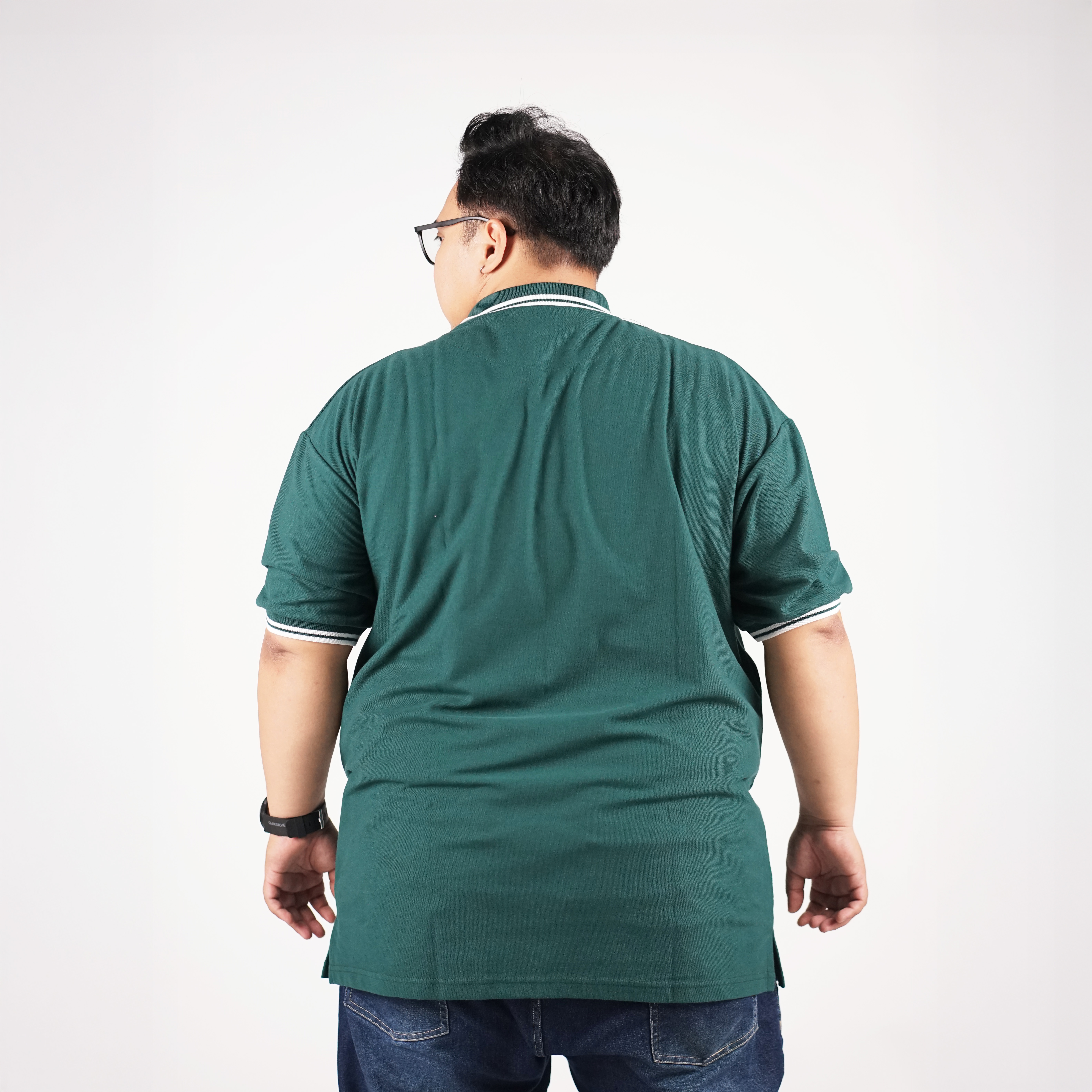 FOGLIA POLO SHIRT HIJAU LIST PUTIH 2