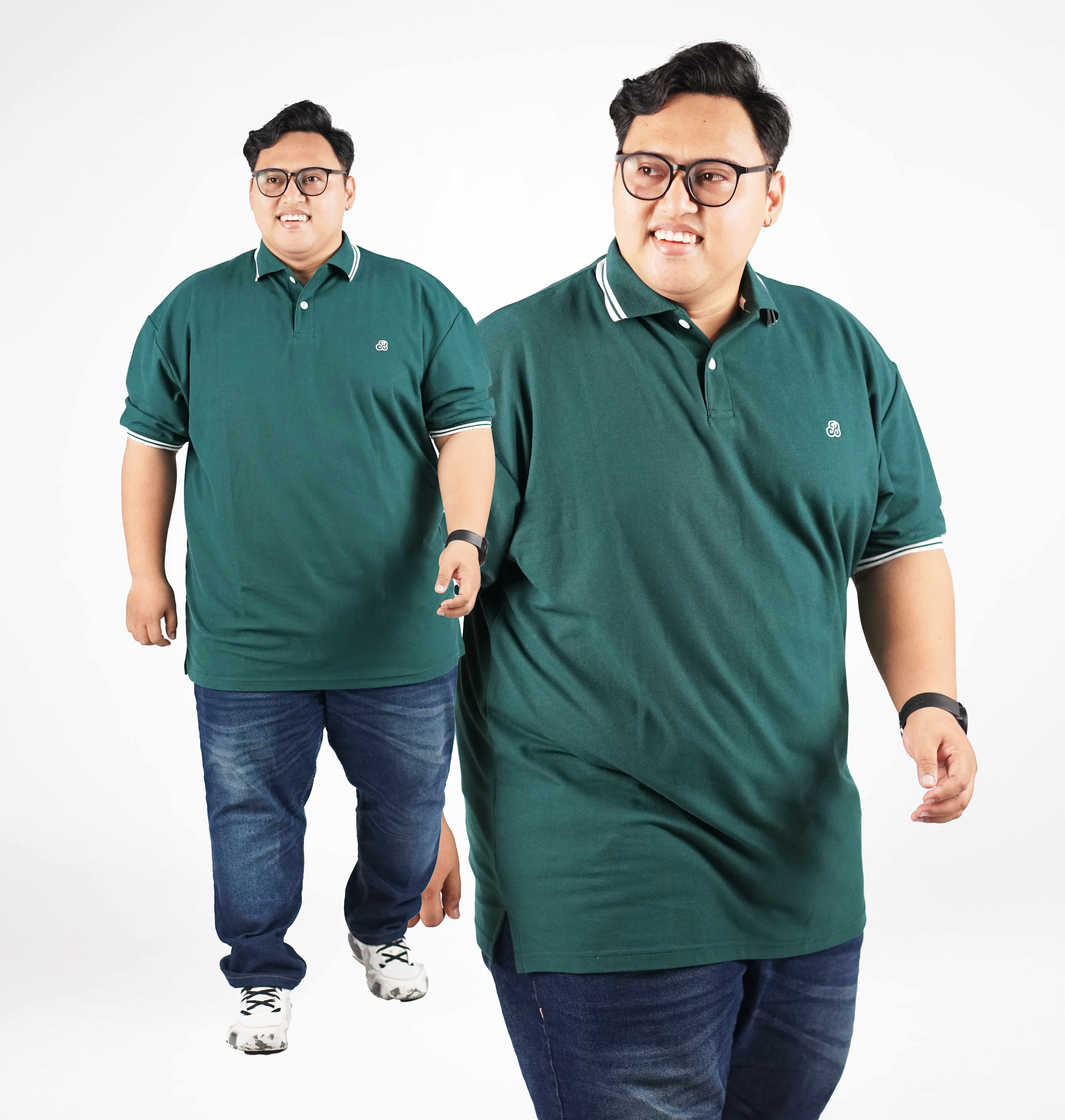 FOGLIA POLO SHIRT HIJAU LIST PUTIH 4
