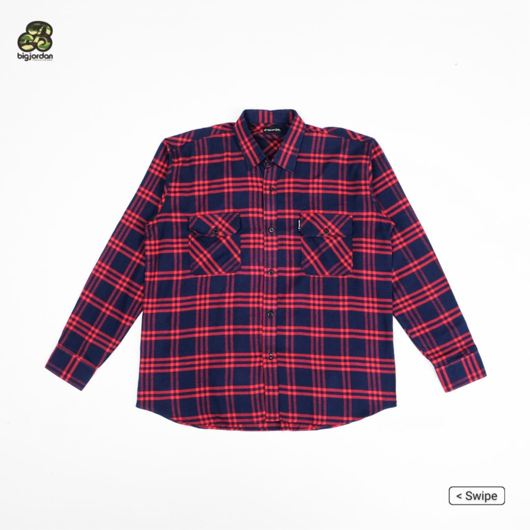 BENEVENTO - Kemeja Flannel Big Size Pria Ukuran Jumbo 4XL-8XL | bigjordan 2