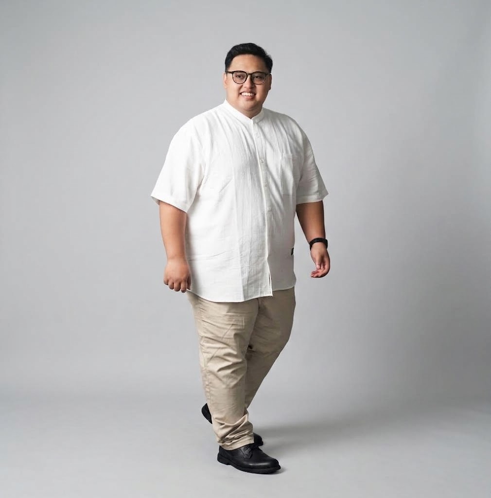 BigJordan - Omar Kemeja Muslim Katun Linen Big Size Jumbo 3XL - 8XL - Putih 3
