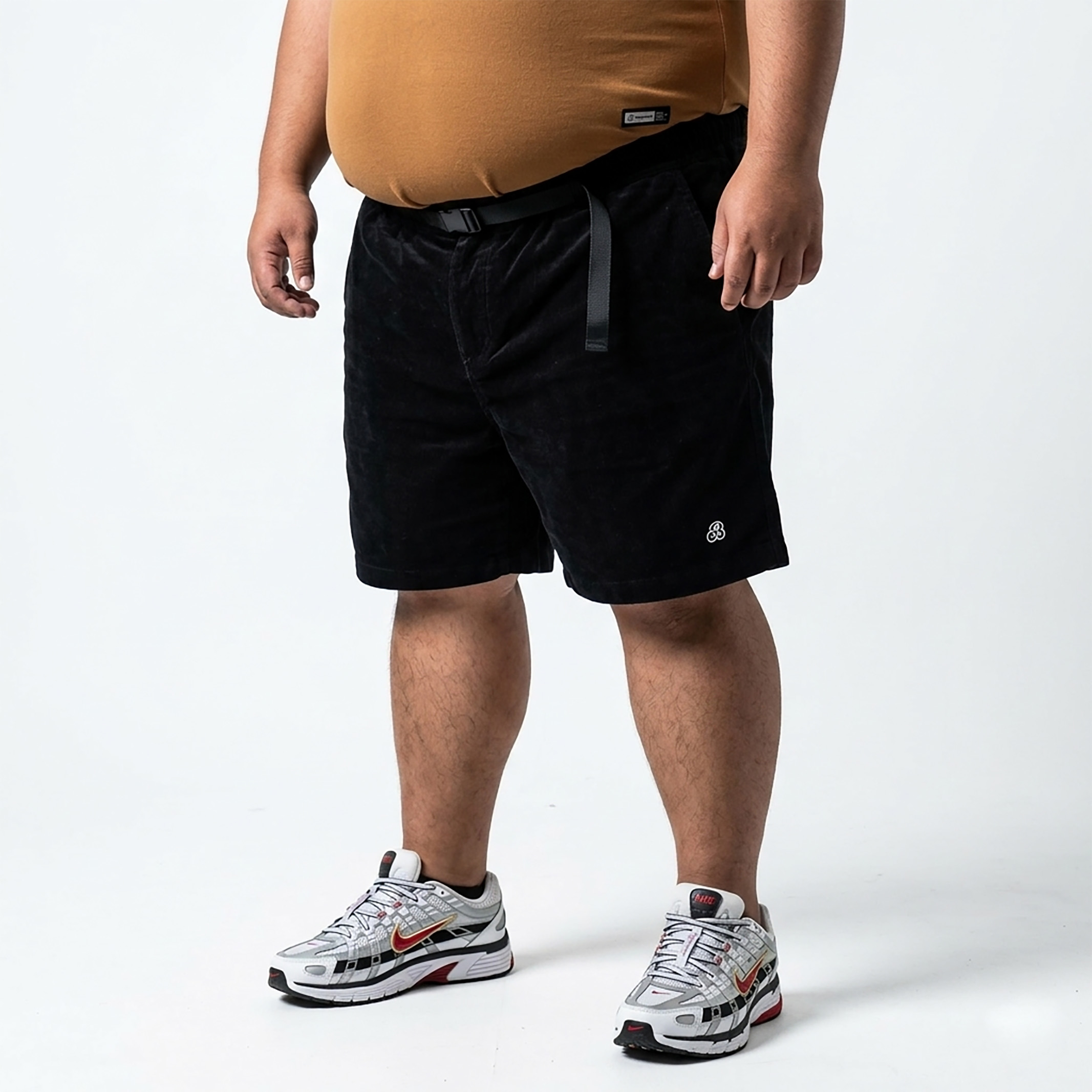 RIKISHI - CELANA CORDUROY PENDEK BLACK