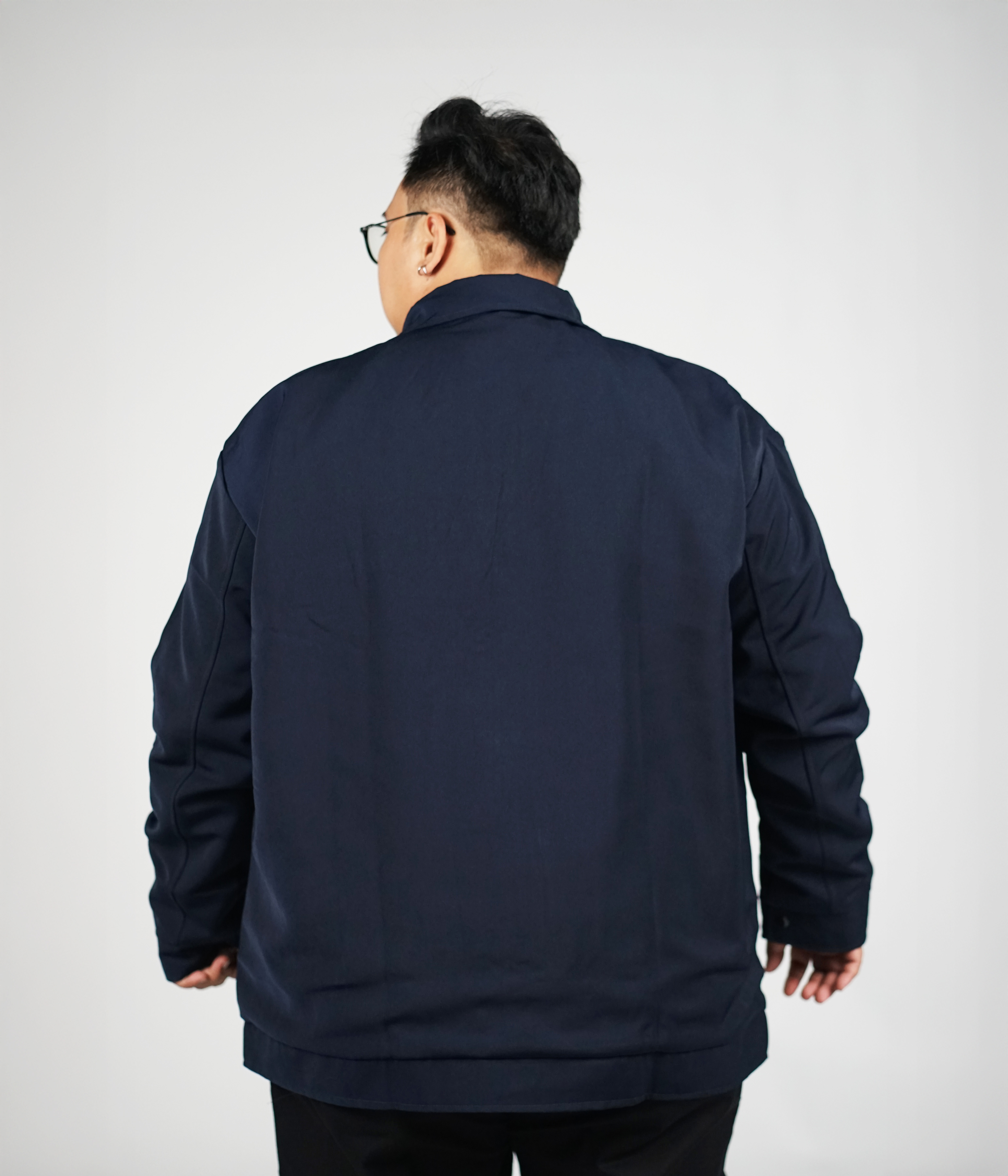 Jaket Semi Jas Big Size Navy BigJordan - Bahan High Twist Premium (3XL - 5XL) 3