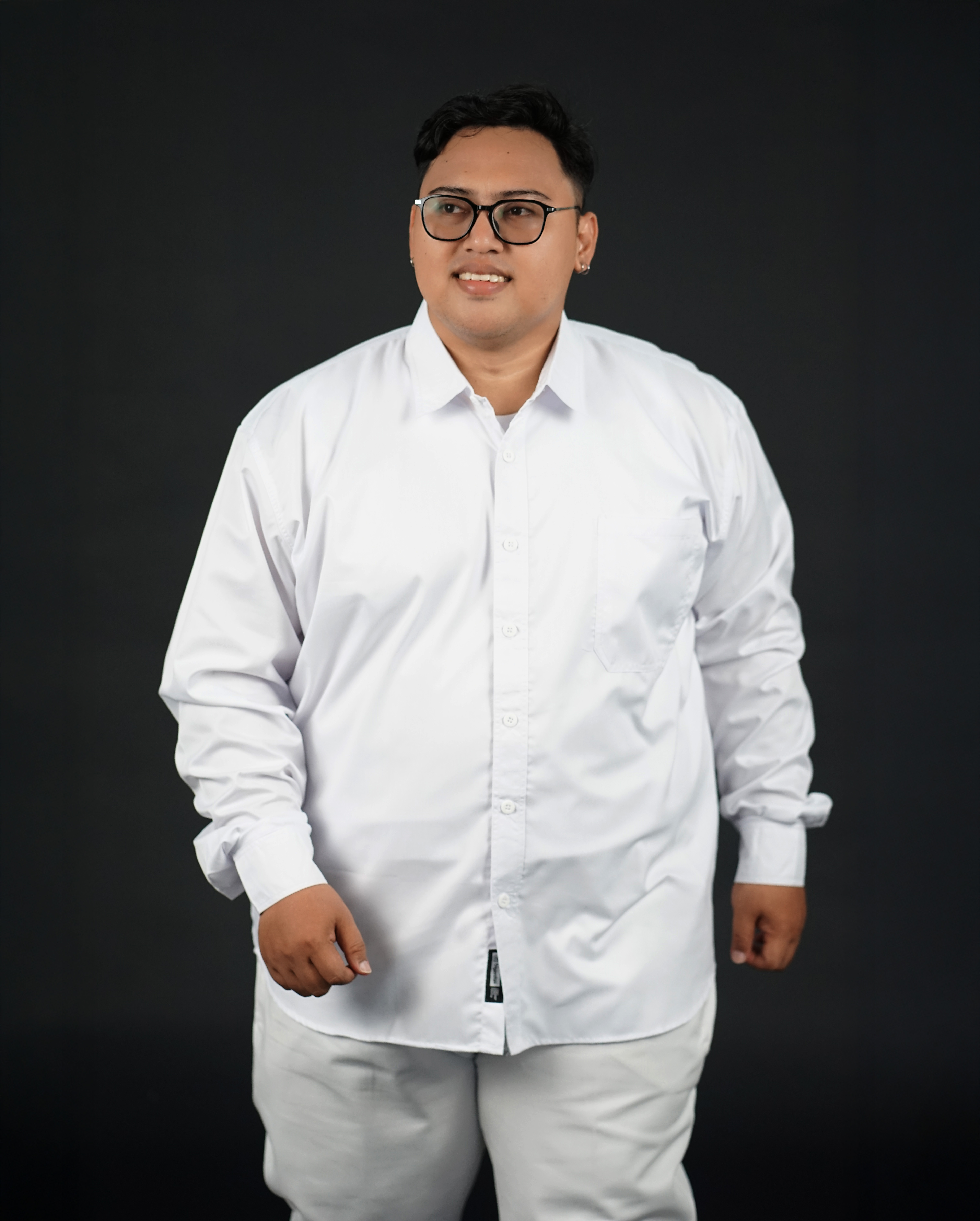 Kemeja Lengan Panjang Putih Big Size (3XL-8XL) | Big Jordan 3