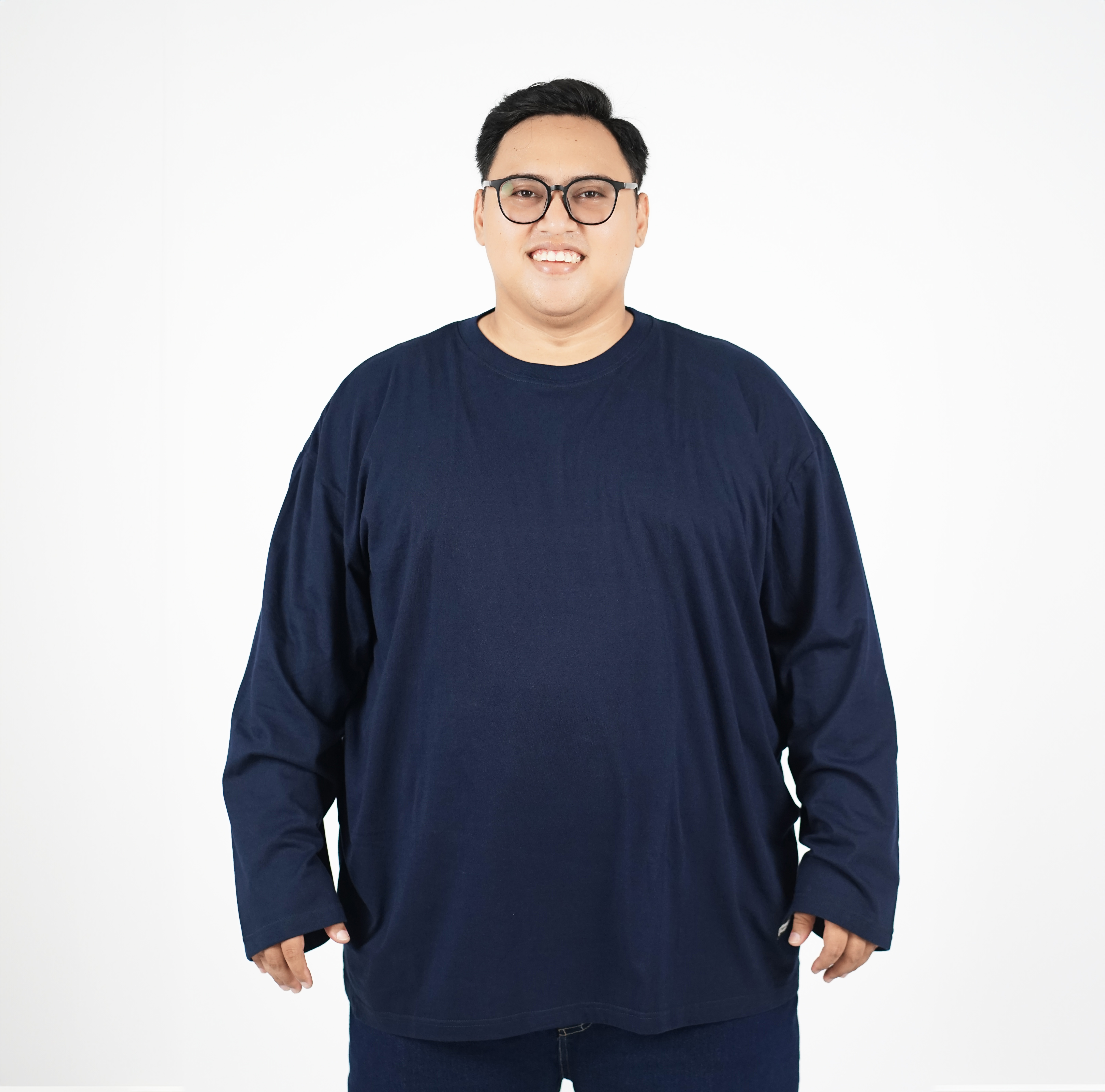 Kaos Polos Lengan Panjang Navy Big Size (3XL - 8XL) - BigJordan 2