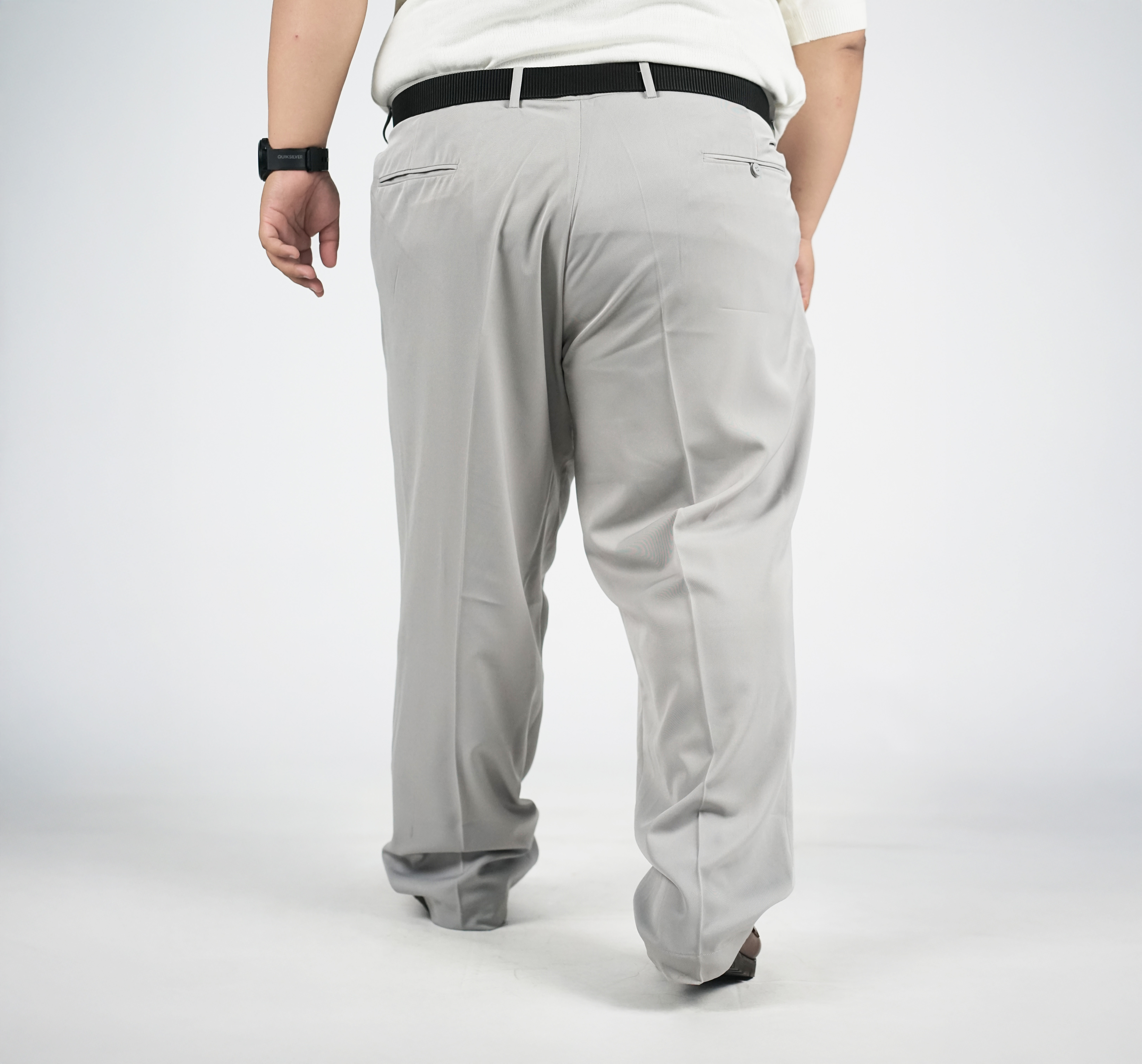 TIAMOVIC - Celana Bahan Formal Big Size Pria Abu Muda - BigJordan 4