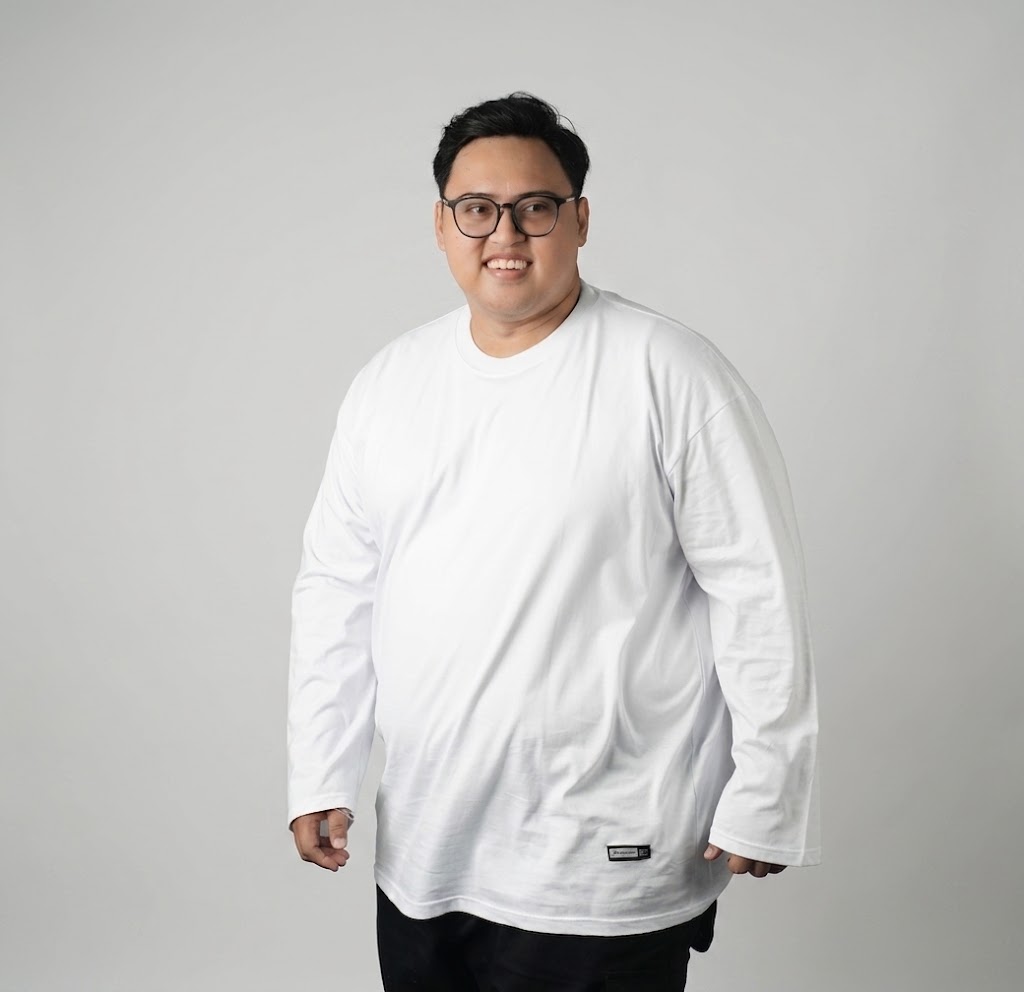 Kaos Polos Lengan Panjang Putih Big Size (3XL - 8XL) - BigJordan 2