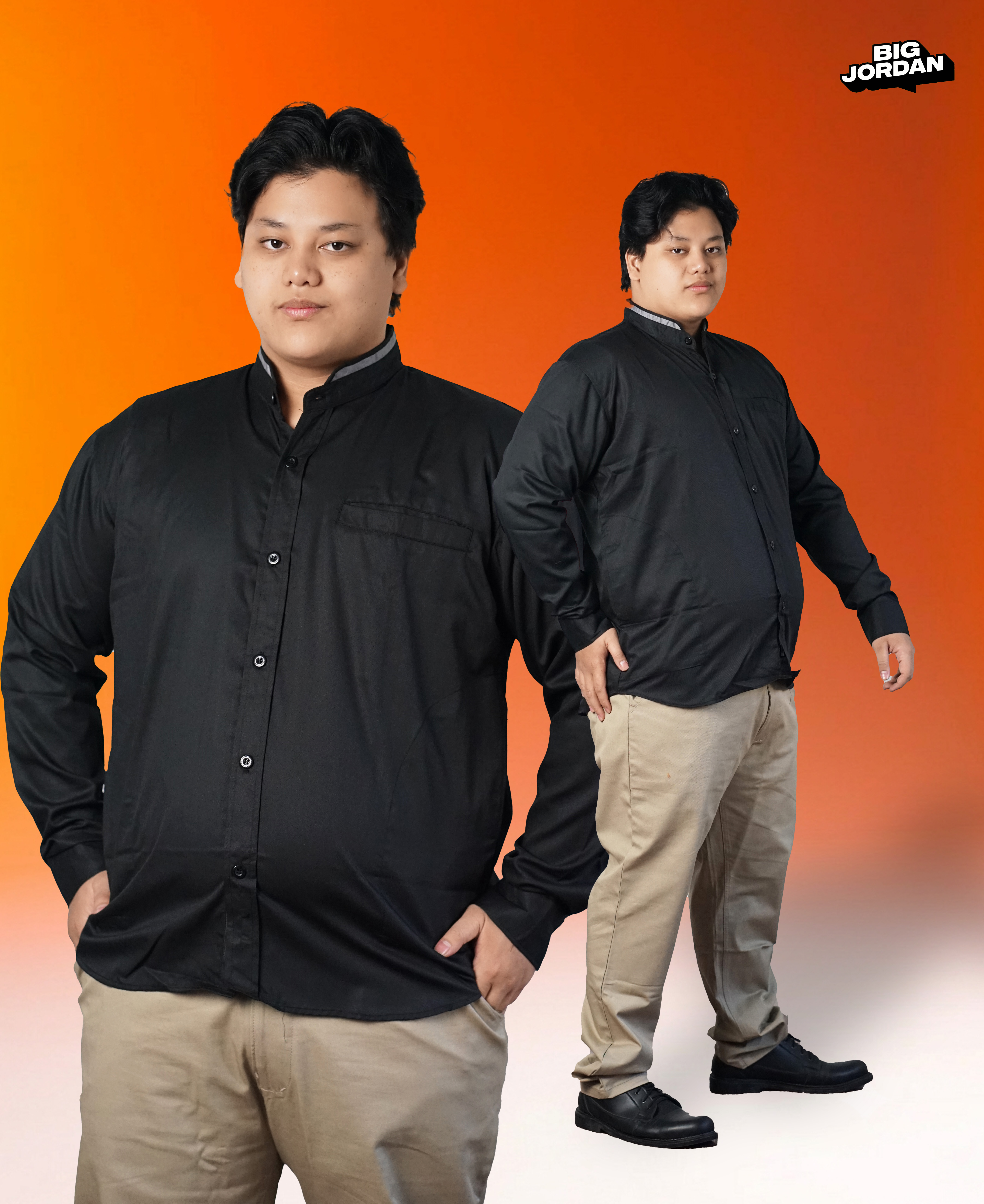 GAZZA HITAM - KEMEJA KOKO LENGAN PANJANG 3
