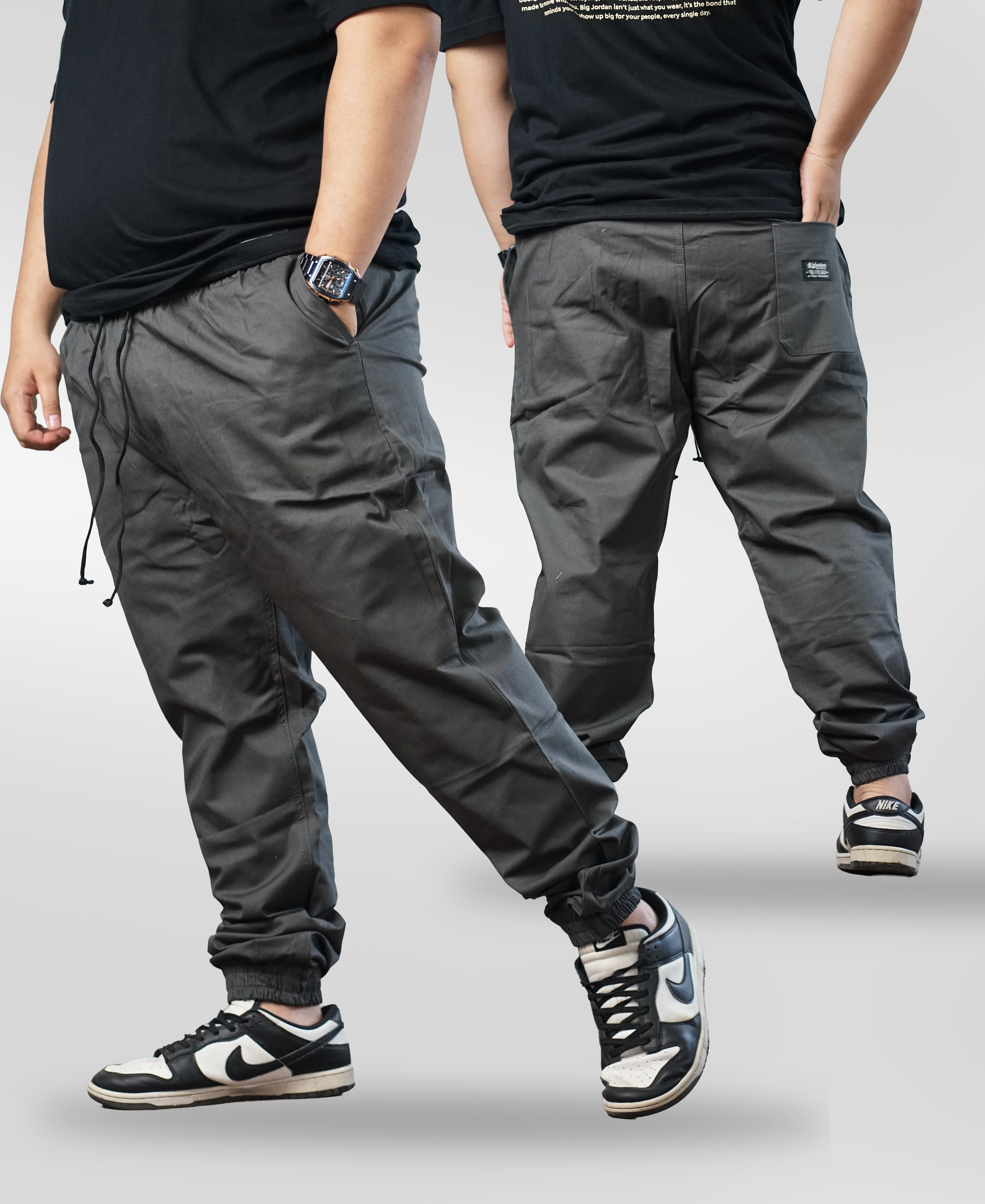 Celana Jogger Big Size Jumbo - Abu Tua | BigJordan 3
