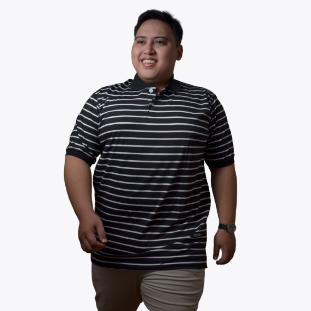 LIBIANCA POLO SHIRT SALUR HITAM PUTIH
