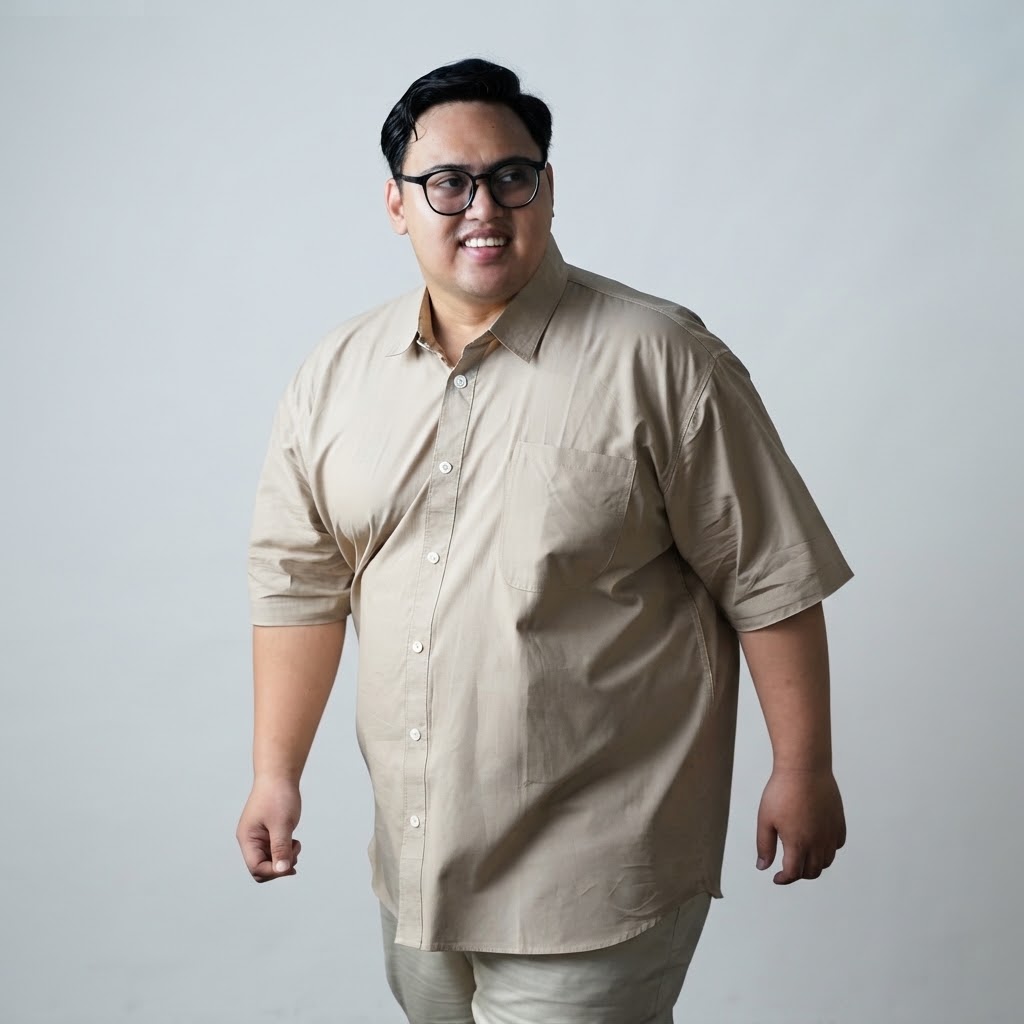VENTO - Kemeja Lengan Pendek Big Size Katun Premium | BigJordan