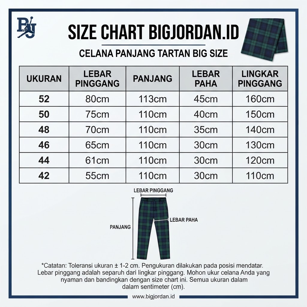 Monza - Celana Panjang Big Size Motif Tartan Abu Muda | Bigjordan 4