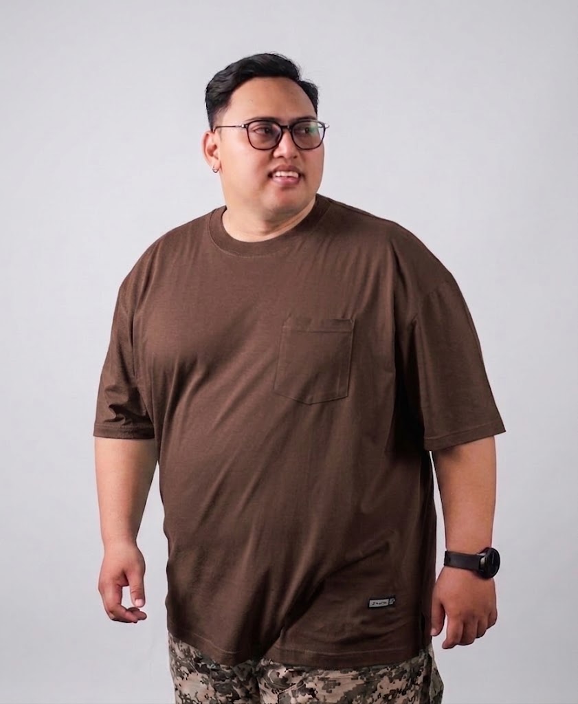 DIABLOVIC KAOS O-NECK POCKET - COKLAT COFFE 2