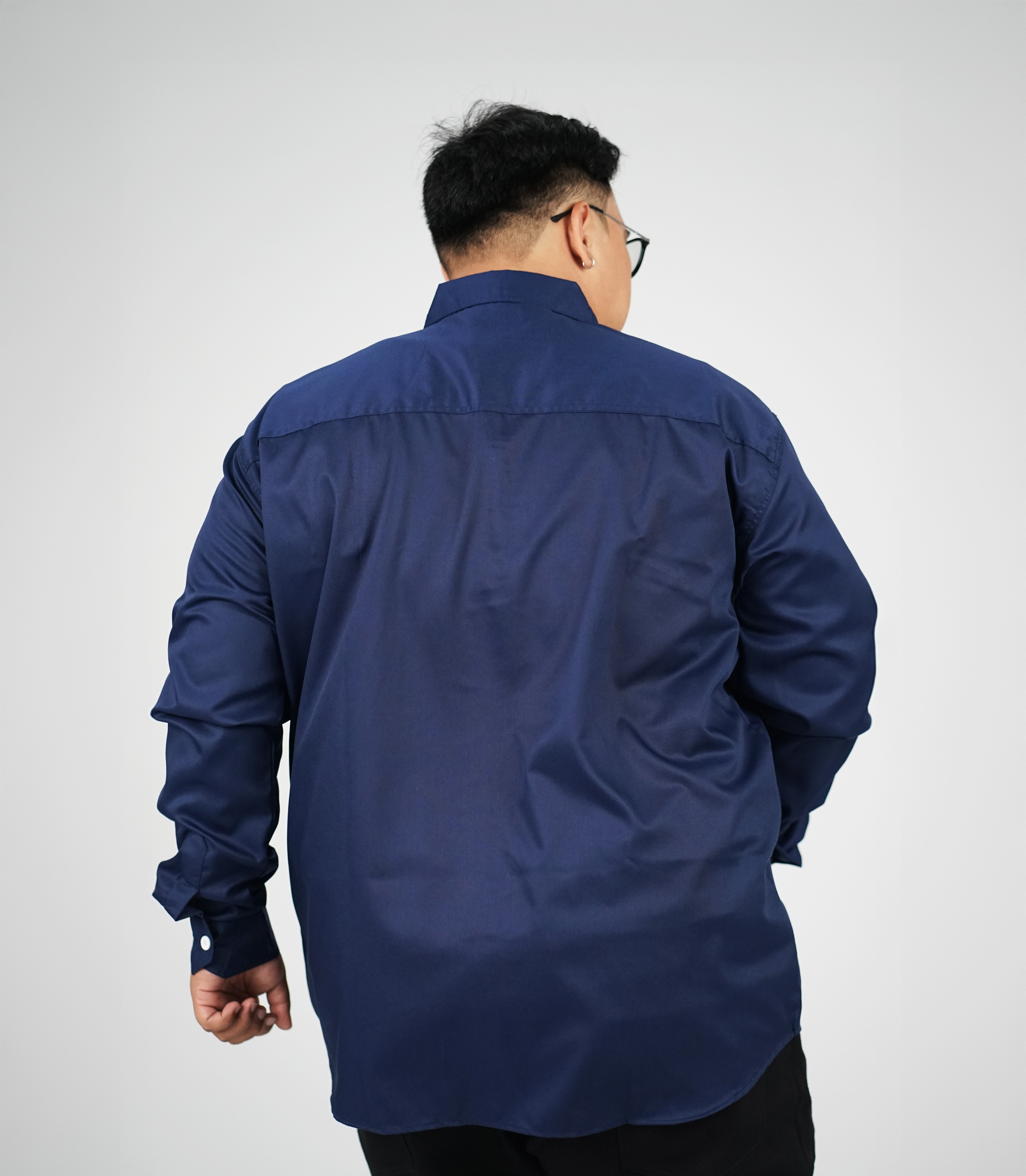 Kemeja Lengan Panjang Navy Big Size (3XL-8XL) | Big Jordan 3