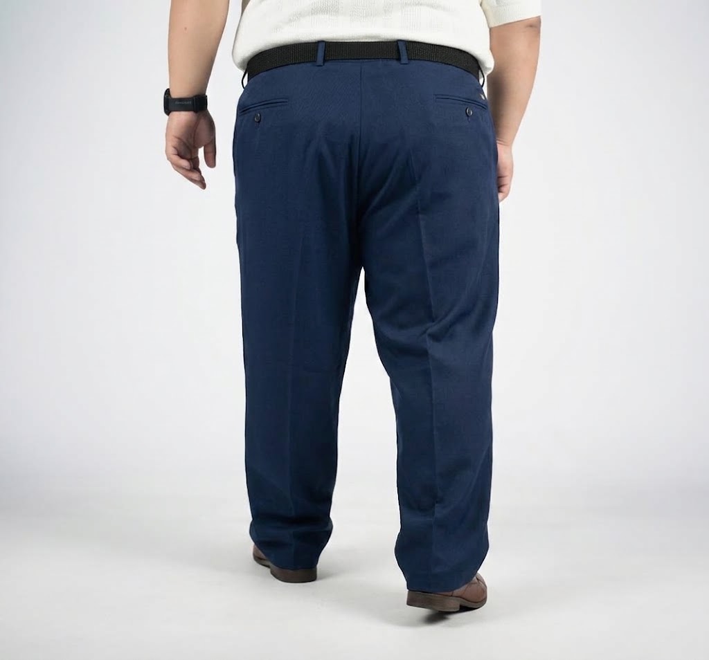 TIAMOVIC - Celana Bahan Formal Big Size Pria Navy - BigJordan 2