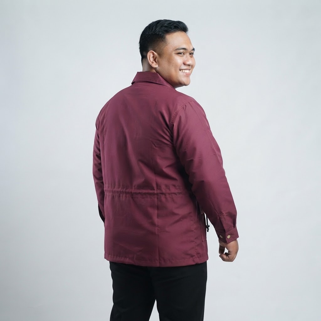 JAKET PARKA MAROON 5XL 6XL 7XL 8XL 2