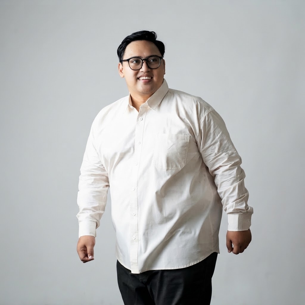 VENTO - Kemeja Lengan Panjang Big Size Katun Premium | BigJordan