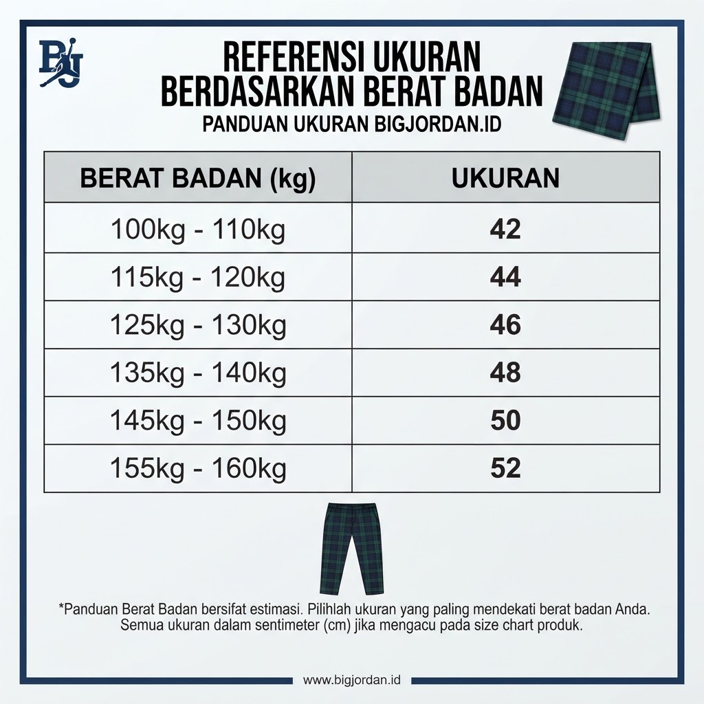 Monza - Celana Panjang Big Size Motif Tartan Abu Muda | Bigjordan 5