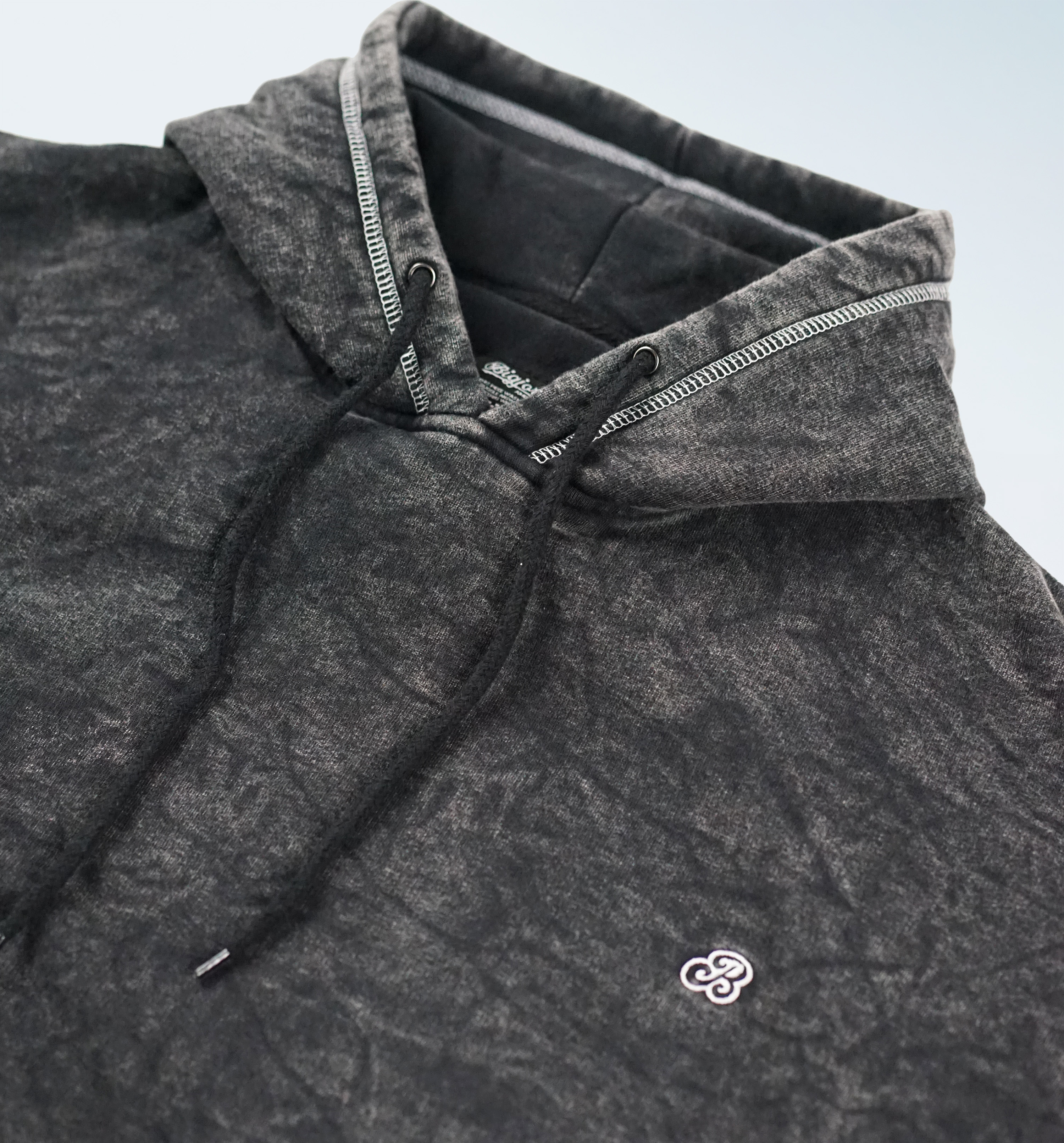 MARTINO - PULLOVER HOODIE WASHED BLACK 2