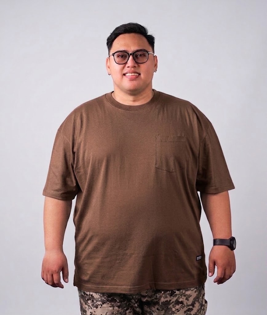 DIABLOVIC KAOS O-NECK POCKET - COKLAT COFFE