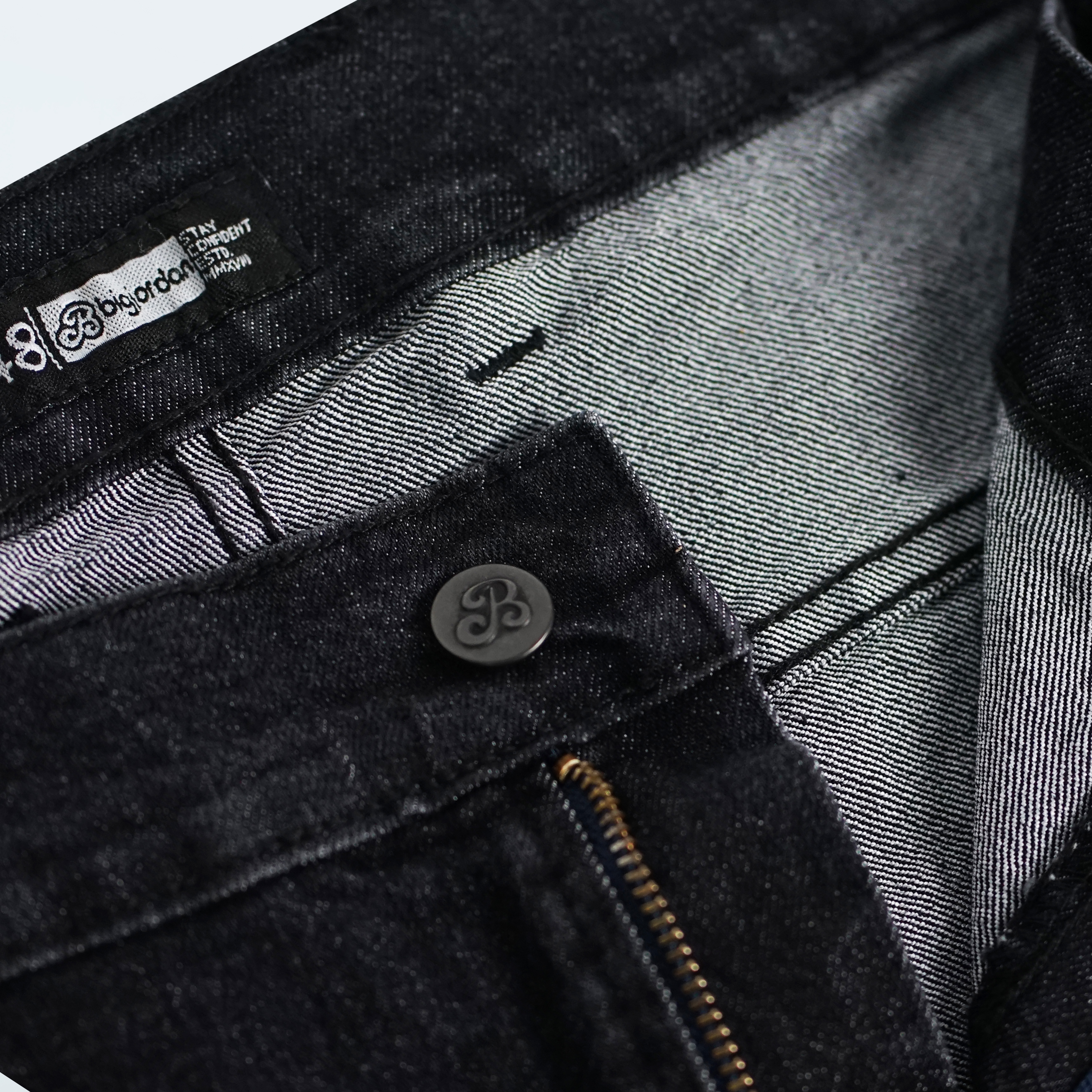 HOGAN Celana Jeans Pria Big Size Washed Black Denim Slimfit Stretch | bigjordan 7