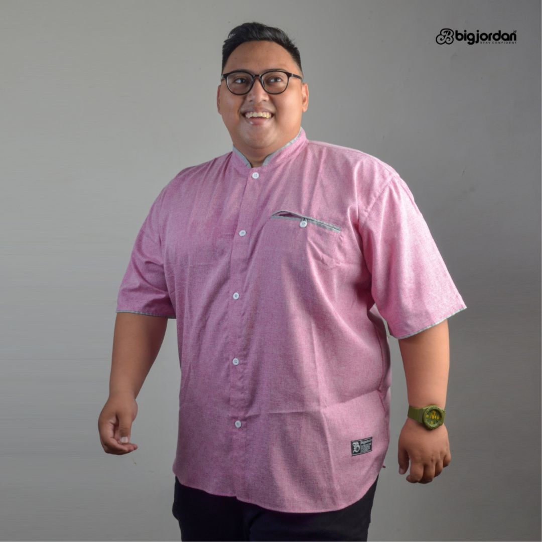 KEMEJA KOKO MADINA PINK 3XL 4XL 5XL 6XL 7XL 8XL