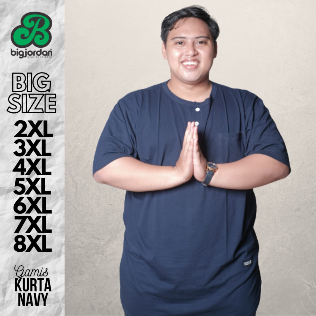 KAOS KOKO KURTA NAVY 4XL 5XL 6XL 7XL 8XL