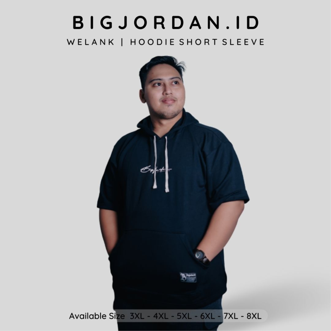 BROZILLA HITAM - HOODIE PENDEK