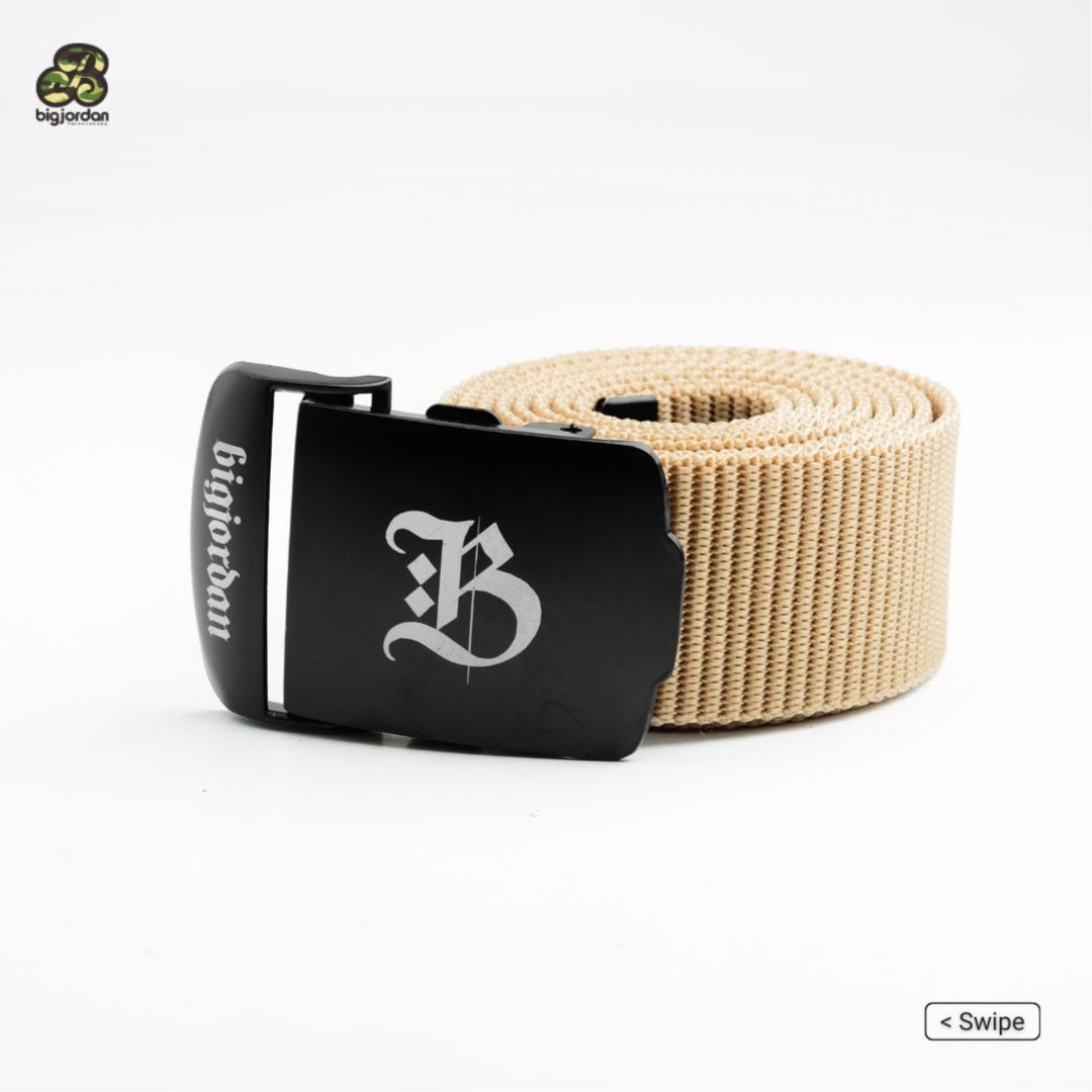 METALOVER - 150cm - IKAT PINGGANG SABUK BELT NYLON KREM