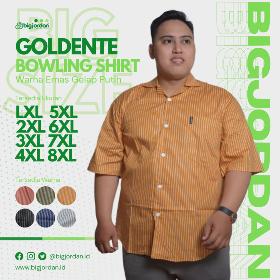 GOLDENTE KEMEJA BOWLING SALUR BIG SIZE