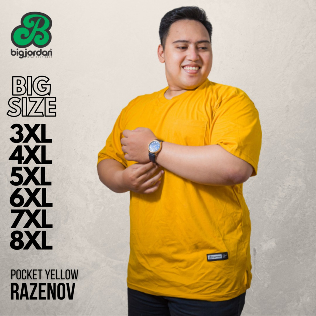 RAZENOV KAOS O-NECK POCKET - KUNING MUSTARD