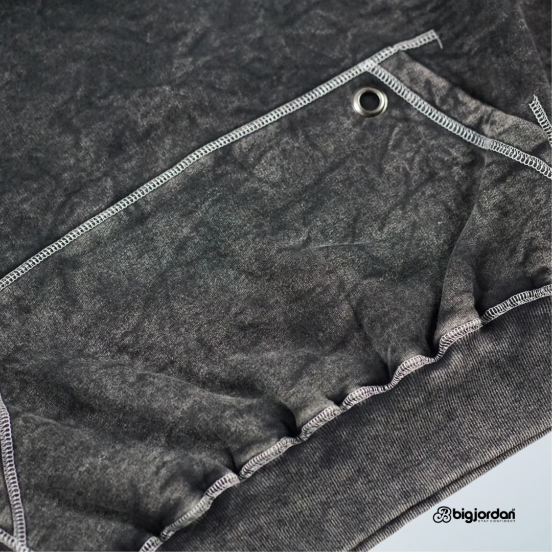 MARTINO - PULLOVER HOODIE WASHED BLACK 3