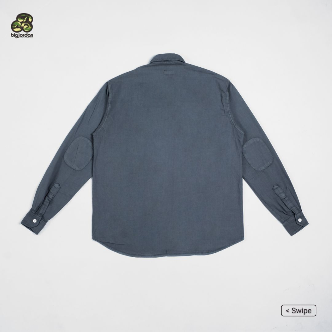 PALERMO - KEMEJA JEANS LENGAN PANJANG ABU TUA 4