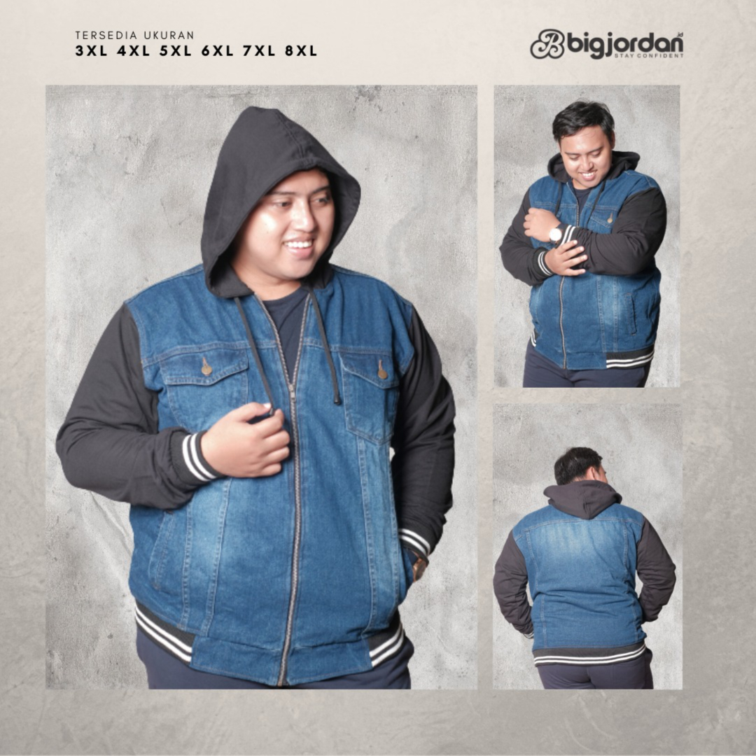 JAKET JEANS HOODIE BIOWASH