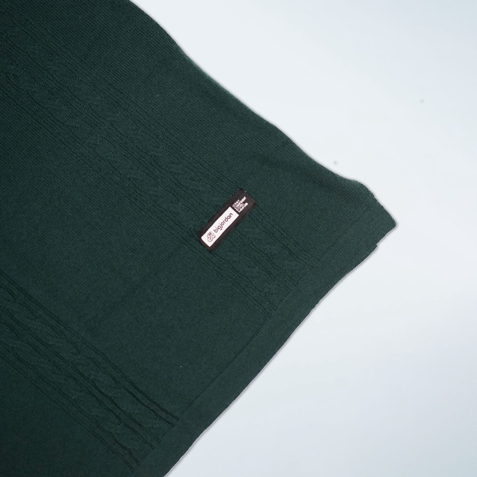 AZZURRO - POLO SHIRT AKRILIK HIJAU TUA 4