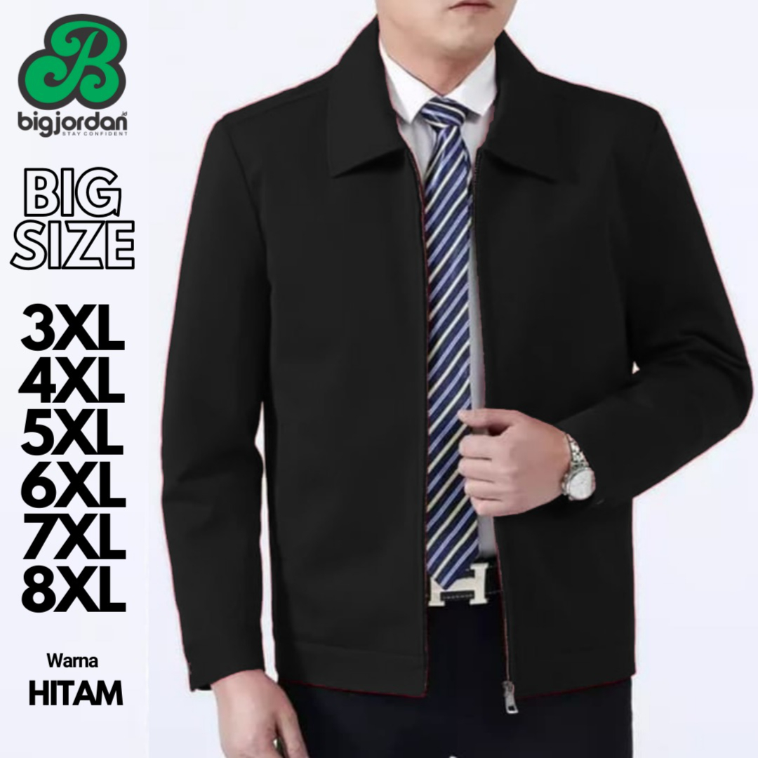 JAKET SEMI JAS HITAM 3XL 4XL 5XL