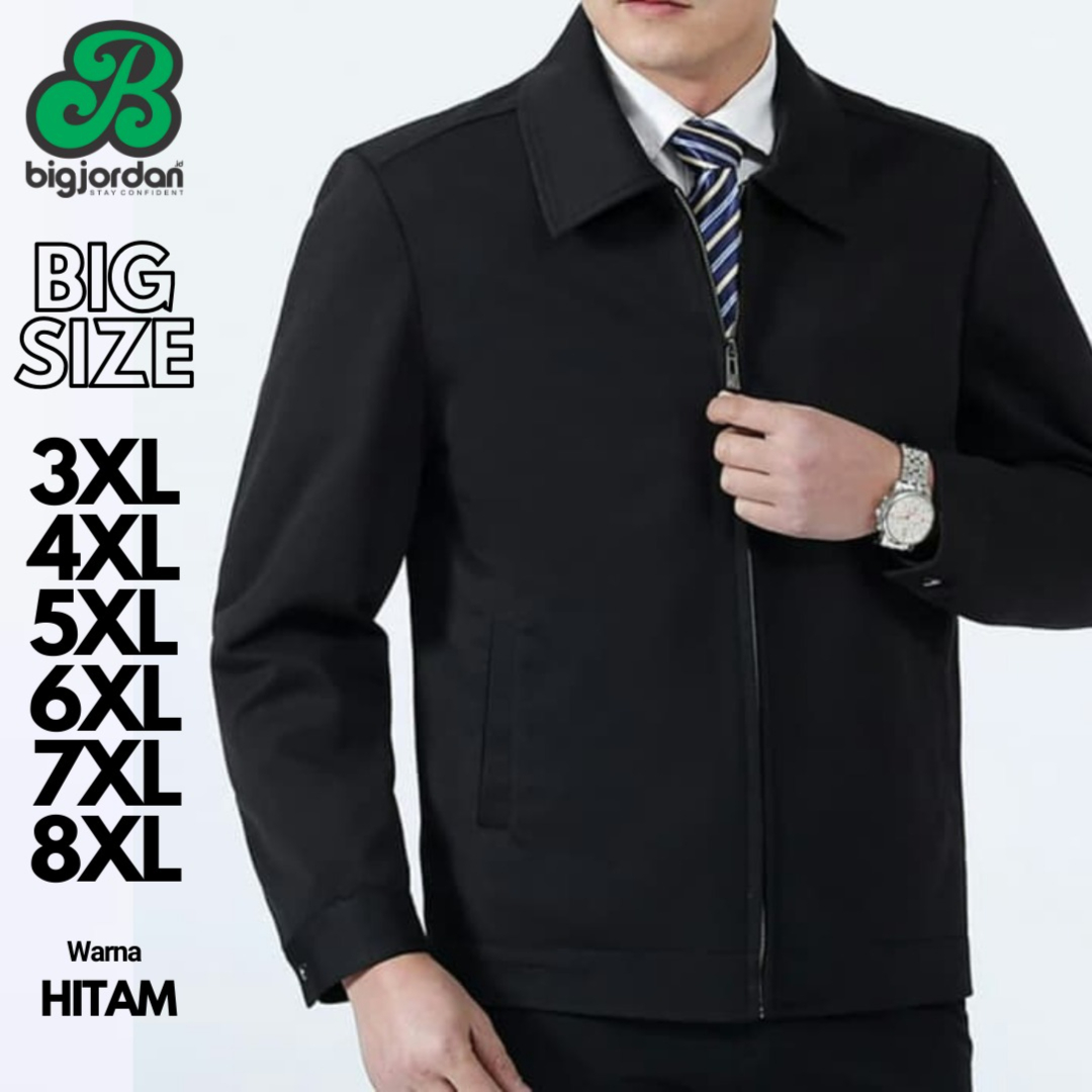 JAKET SEMI JAS HITAM 6XL 7XL 8XL