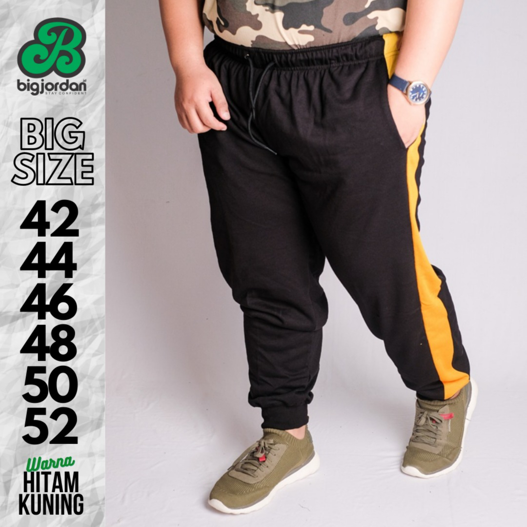 JOGGER TERRY STRIP - HITAM KUNING
