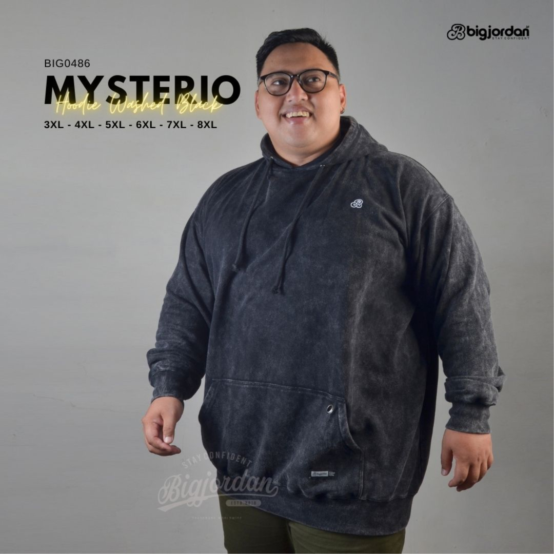MYSTERIO - PULLOVER HOODIE WASHED BLACK 6