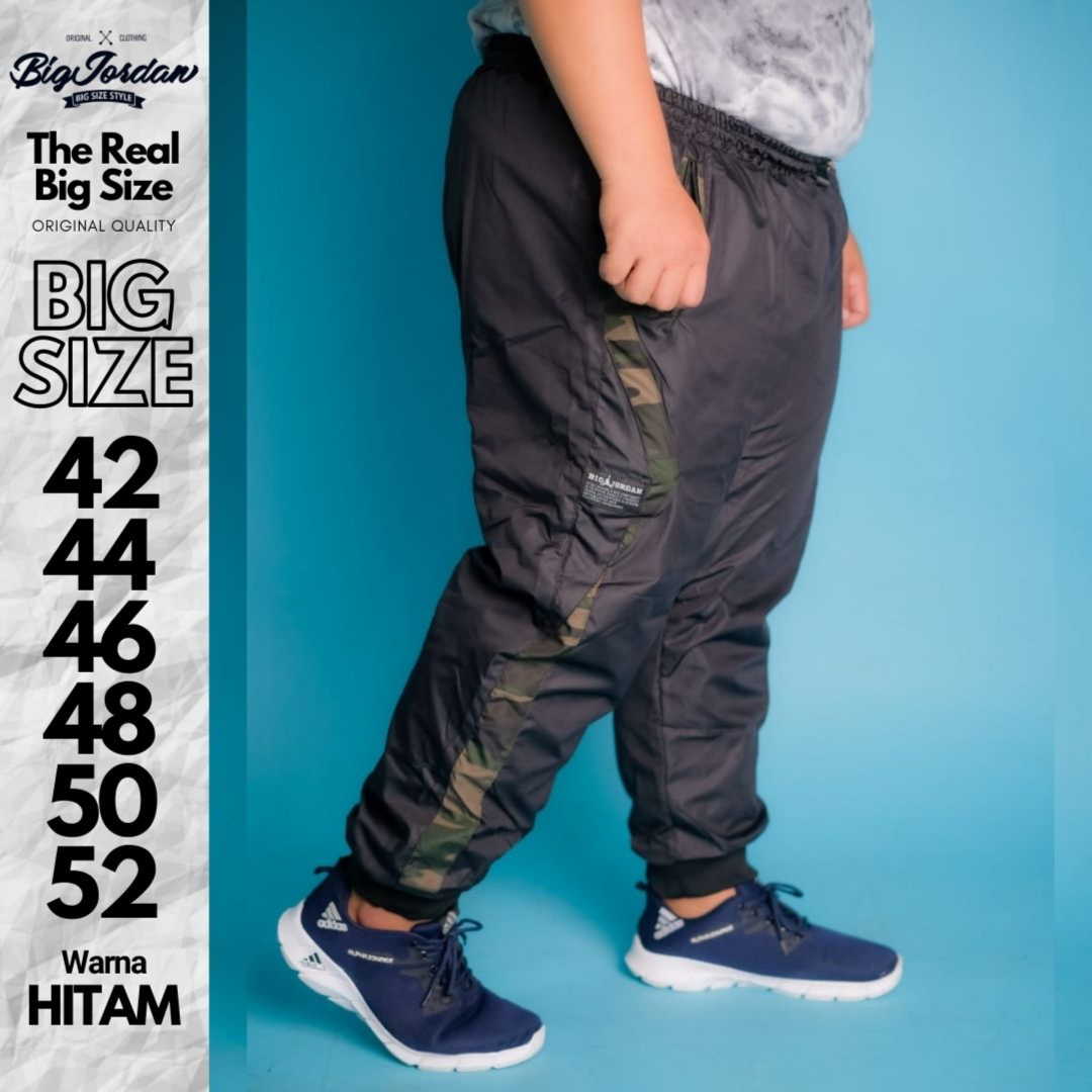 CELANA JOGGER PARASUT BOLAK-BALIK HITAM