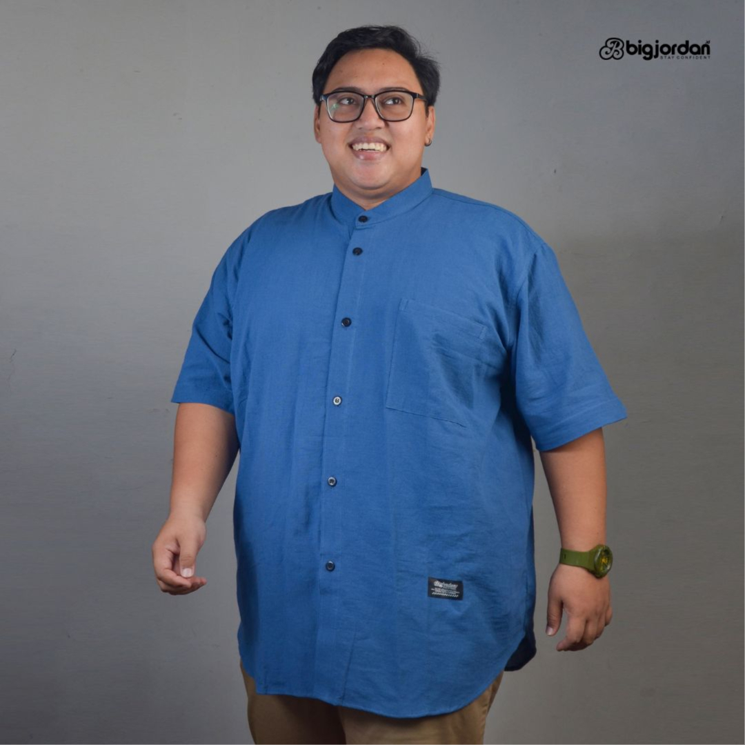 OMAR BIRU - KEMEJA KOKO LINEN